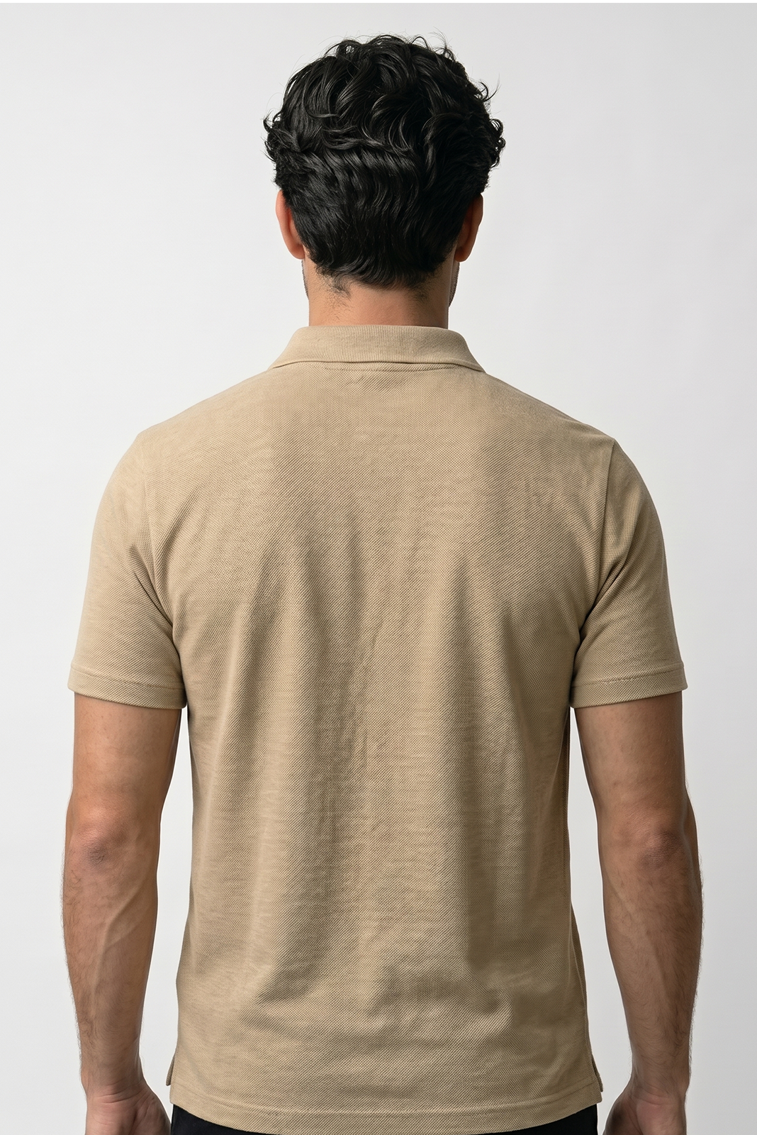PR3 SS 008 C || Beige || 100% Cotton Polo T-Shirt