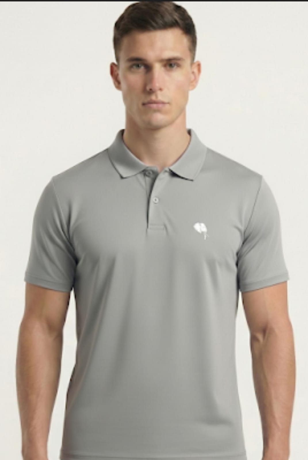 PR3 SS 007 B || Lite Grey || 100% Cotton Polo T-Shirt