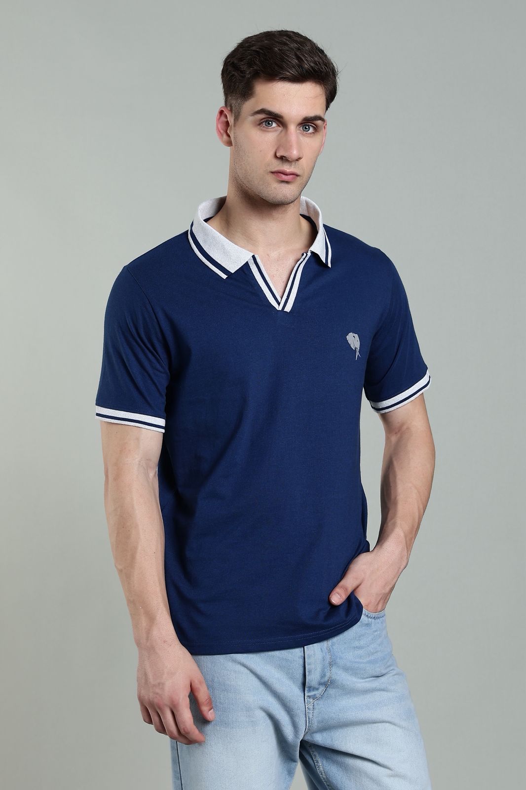 PR3 SS 007 || Navy || 100% Cotton Polo T-Shirt