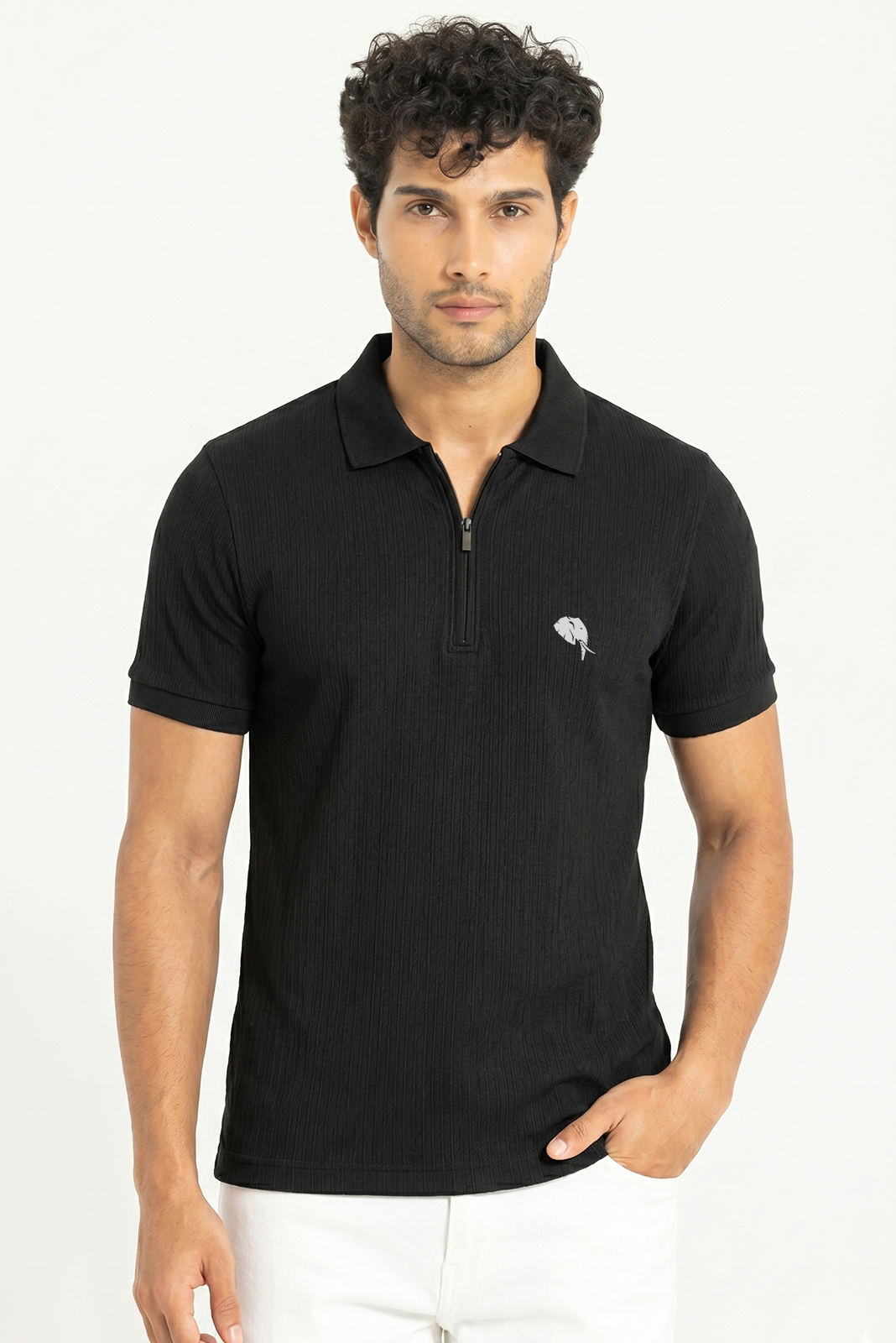 PR49 || Black || 100% Cotton Polo T-Shirt