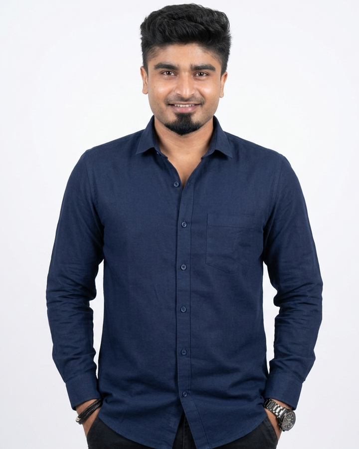 Navy Blue Full Sleeve Shirt