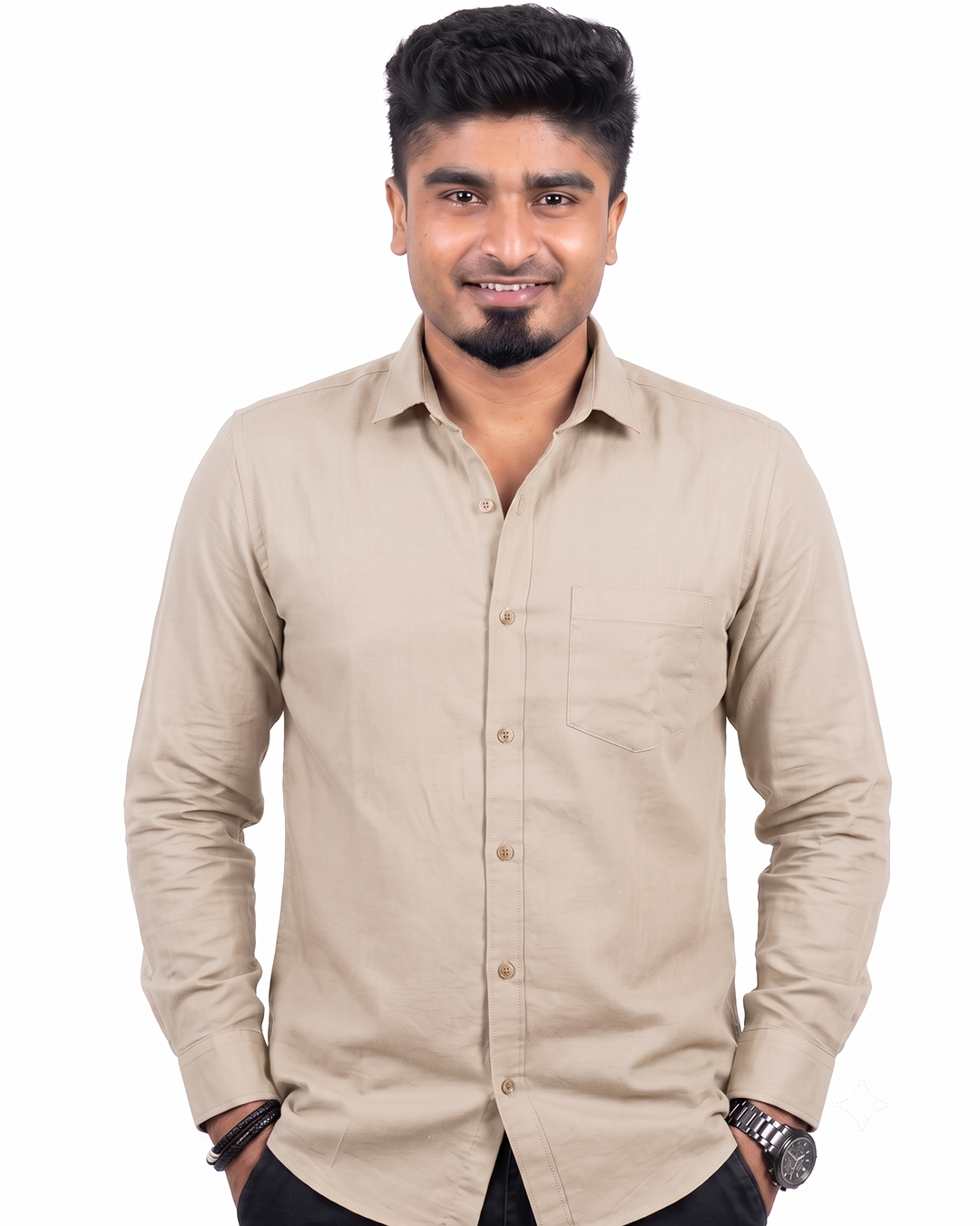 Warm Beige Full Sleeve Shirt