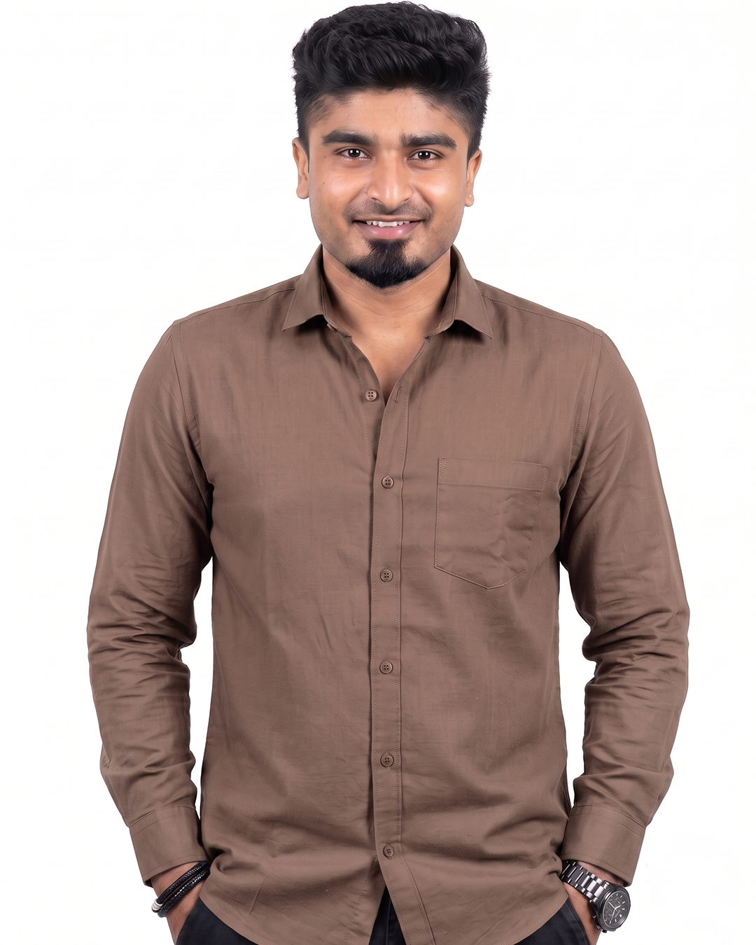 Mocha Brown Full Sleeve Shirt