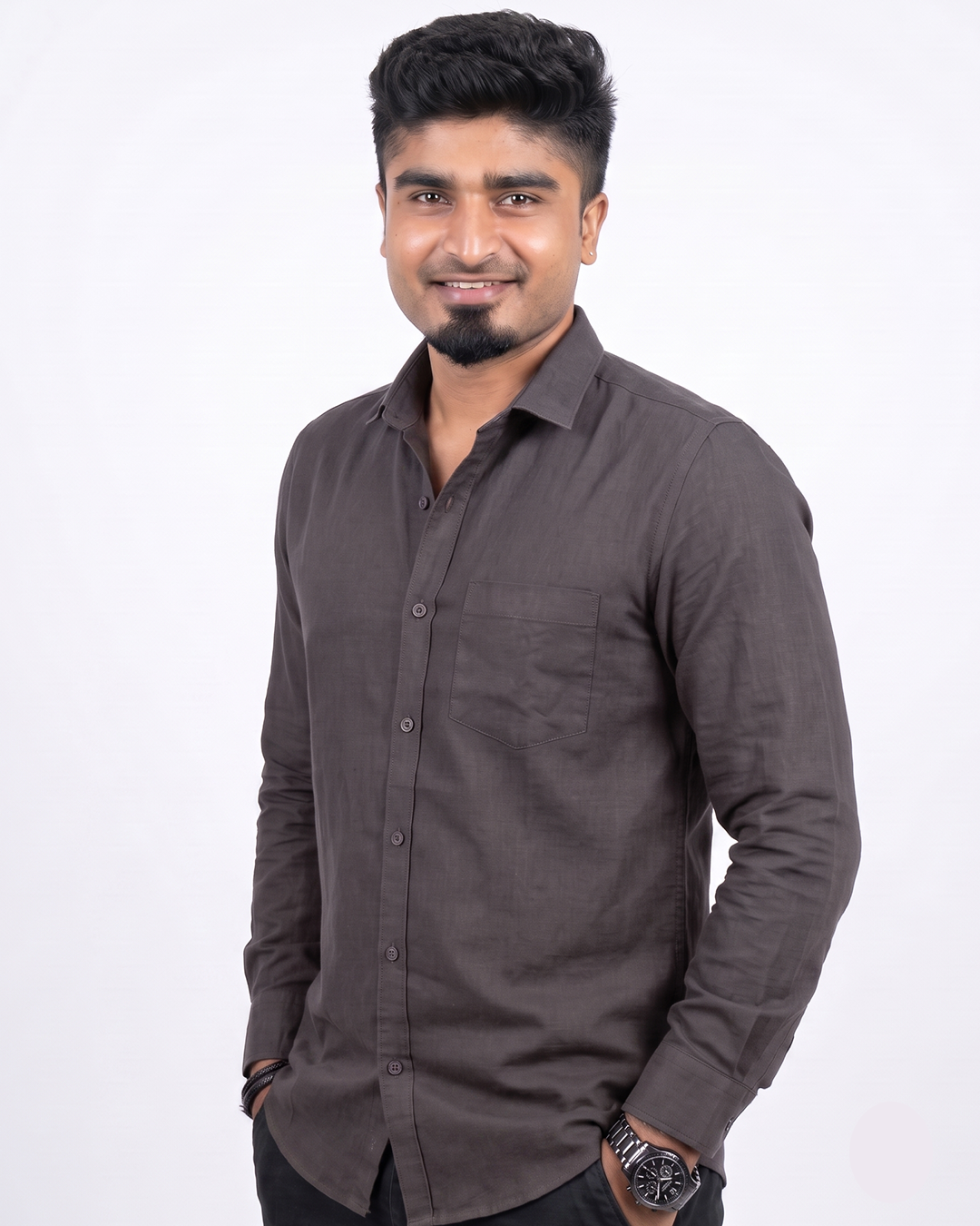 Dark Taupe Full Sleeve Shirt