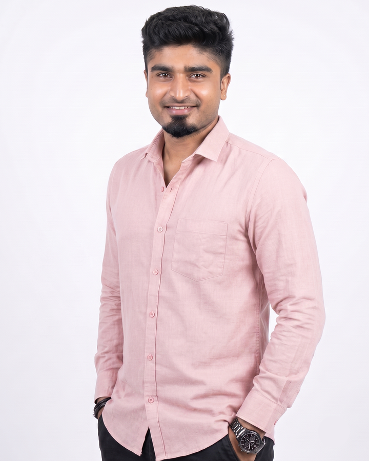 Pastel Pink Full Sleeve Shirt