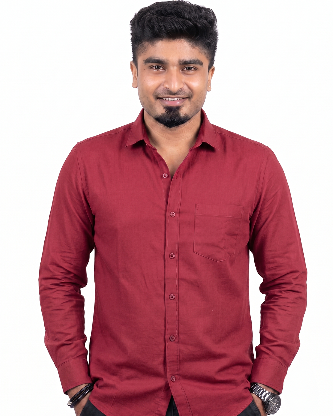 Light Maroon Full Sleeve Shirt