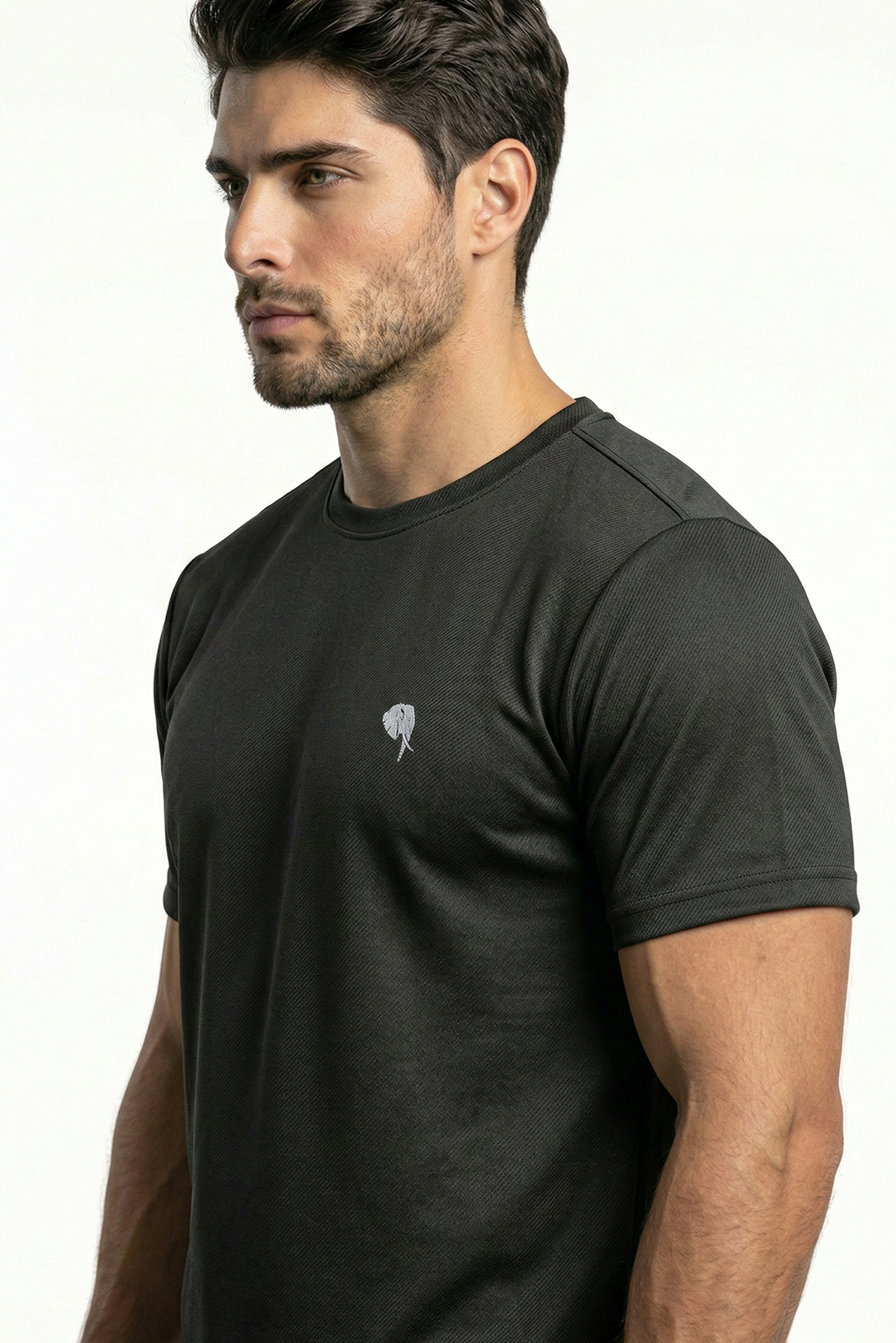 RHSOO3 || Black || Round Neck Half Sleeve