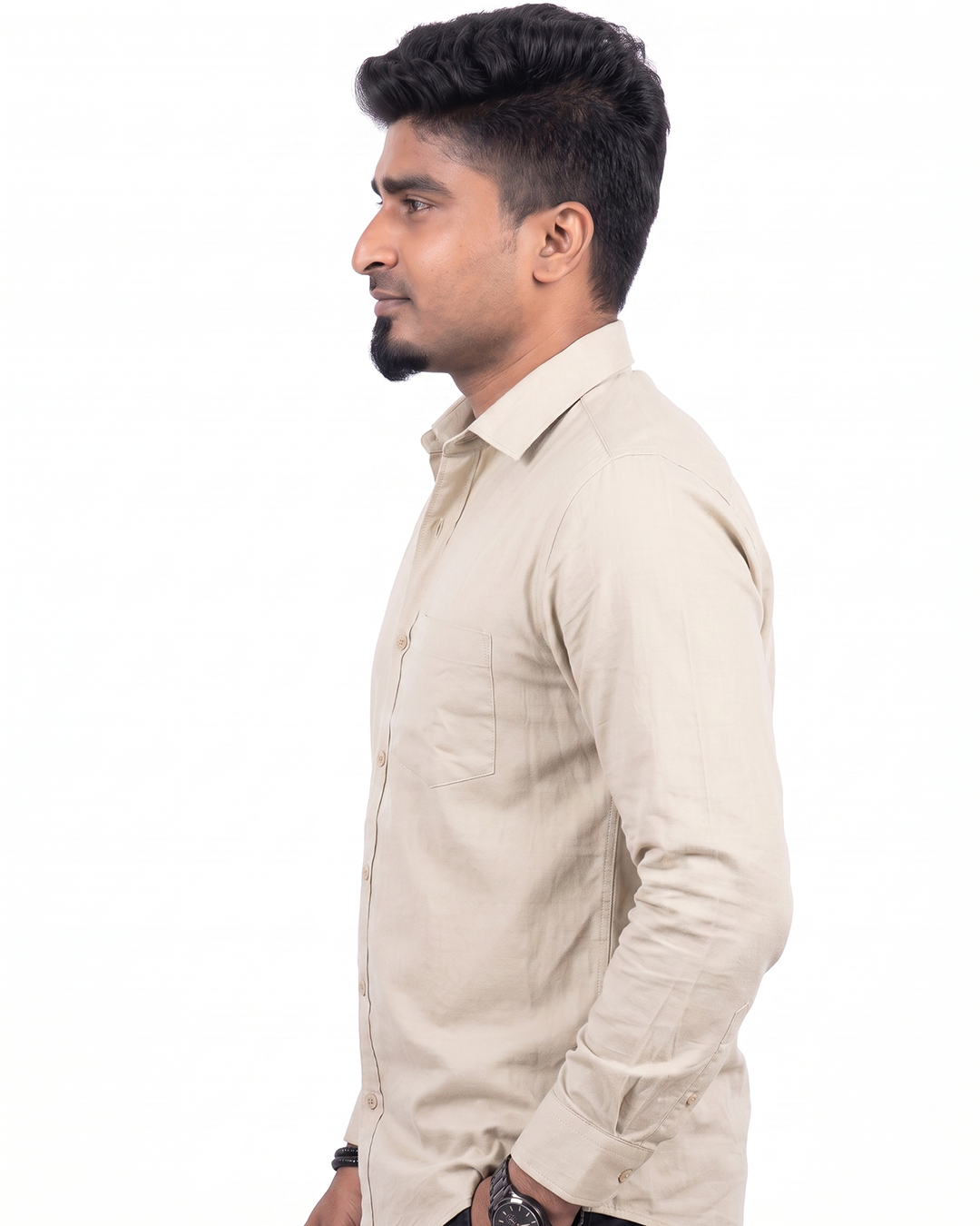 Cream Full Sleeve Shirt
