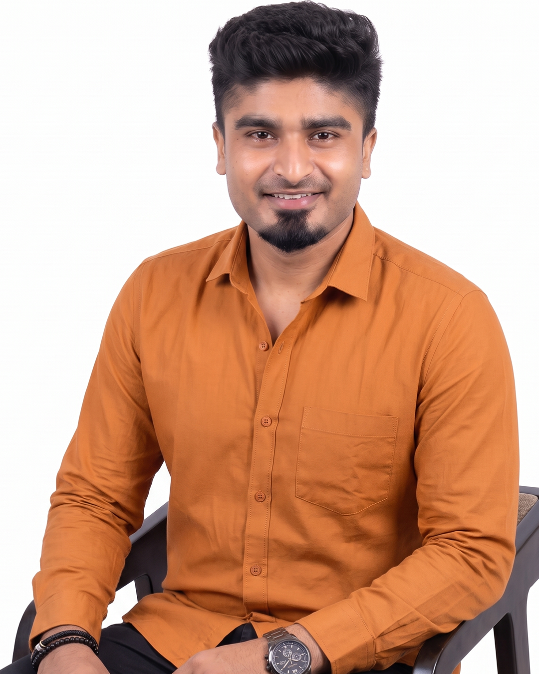 Amber Orange Full Sleeve Shirt