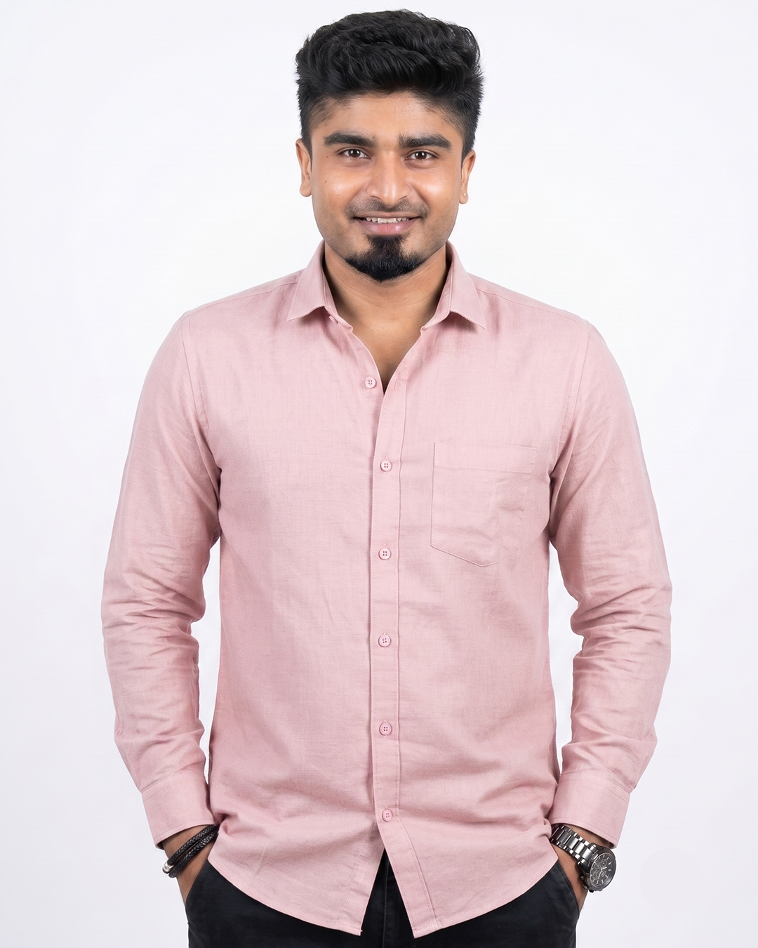 Pastel Pink Full Sleeve Shirt
