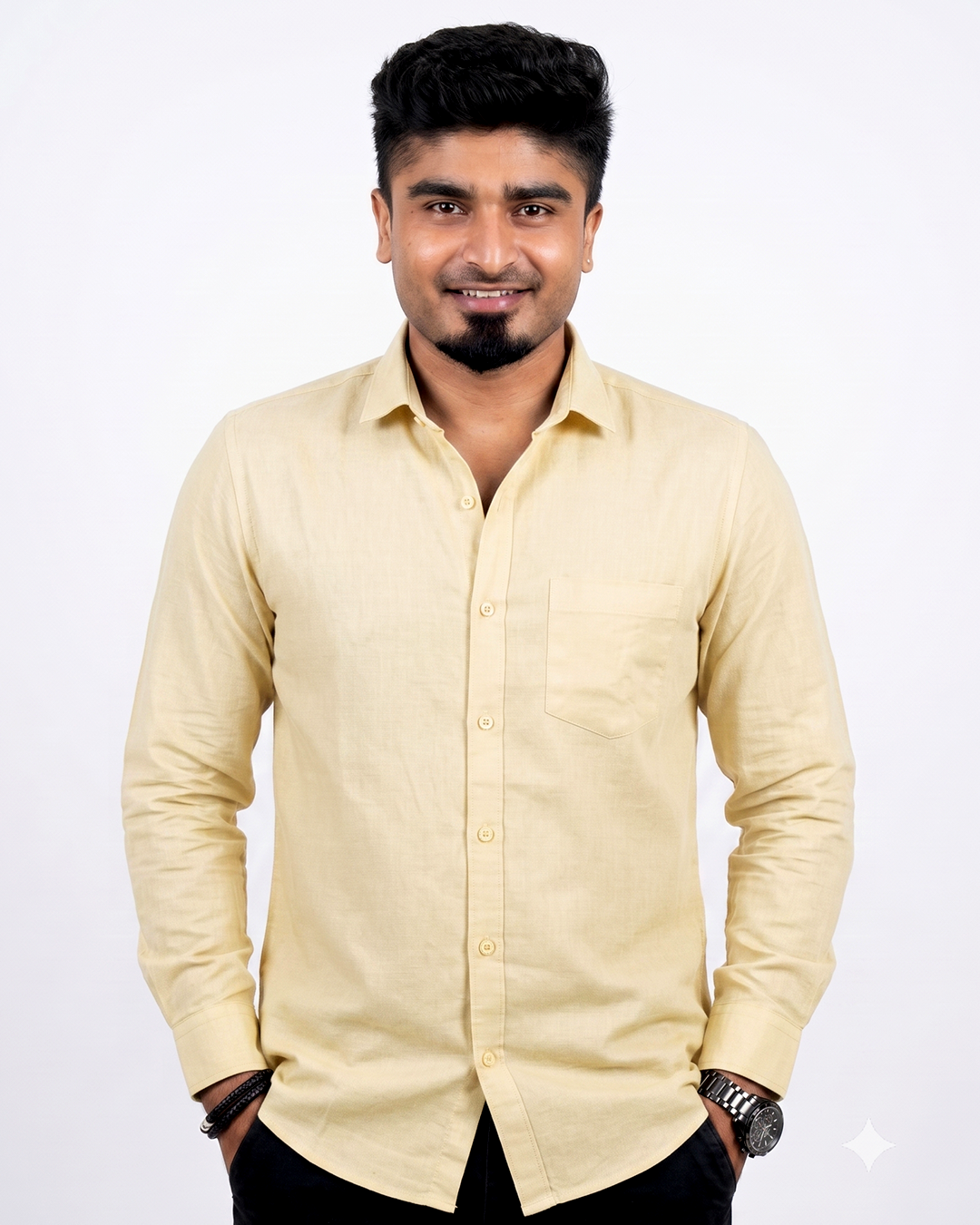 Pale Yellow Full Sleeve Shirt