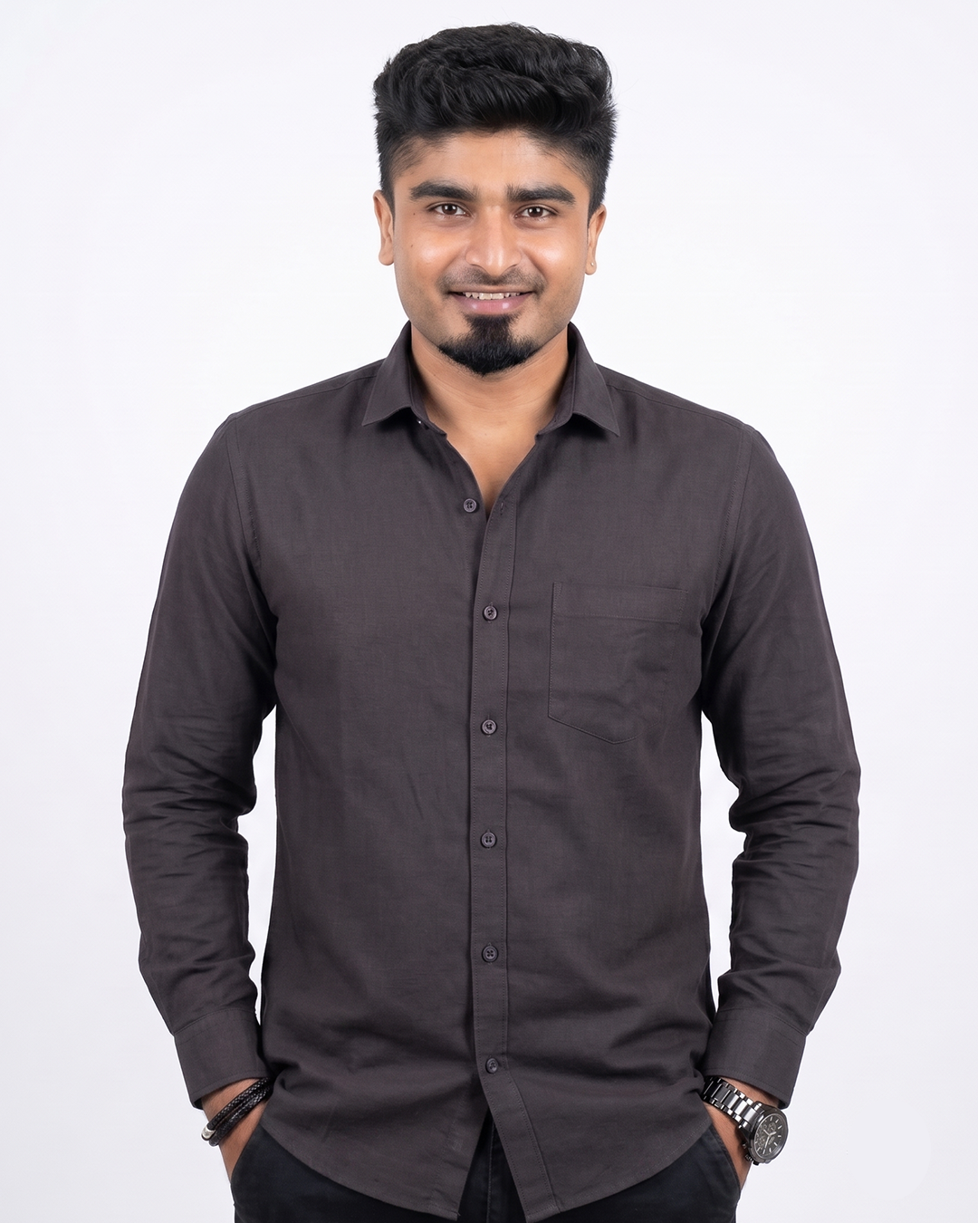 Dark Taupe Full Sleeve Shirt