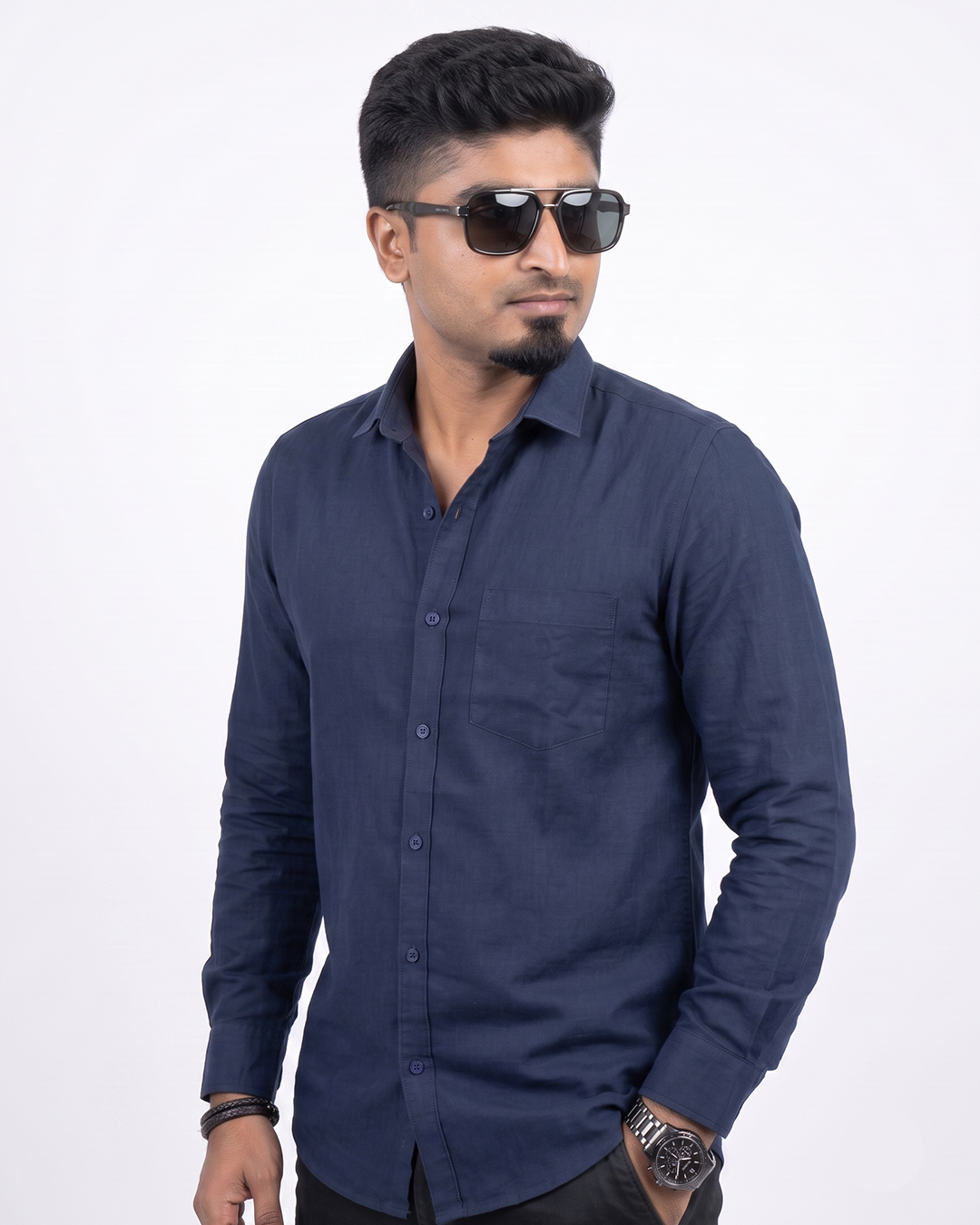 Navy Blue Full Sleeve Shirt