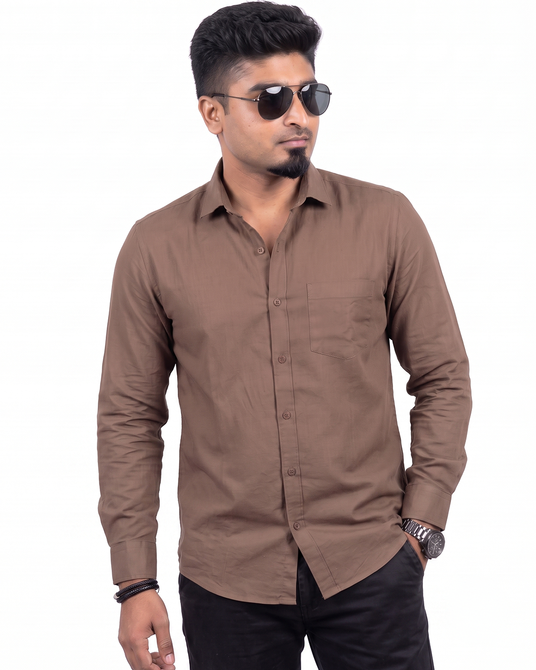 Mocha Brown Full Sleeve Shirt