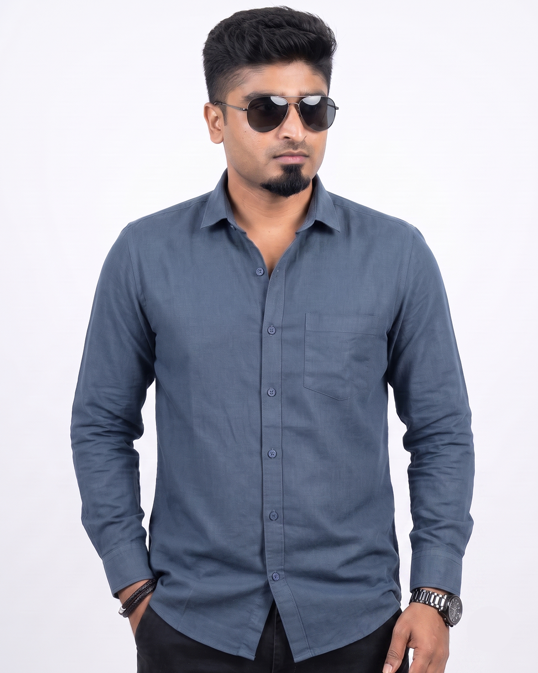 Steel Blue Full Sleeve Shirt