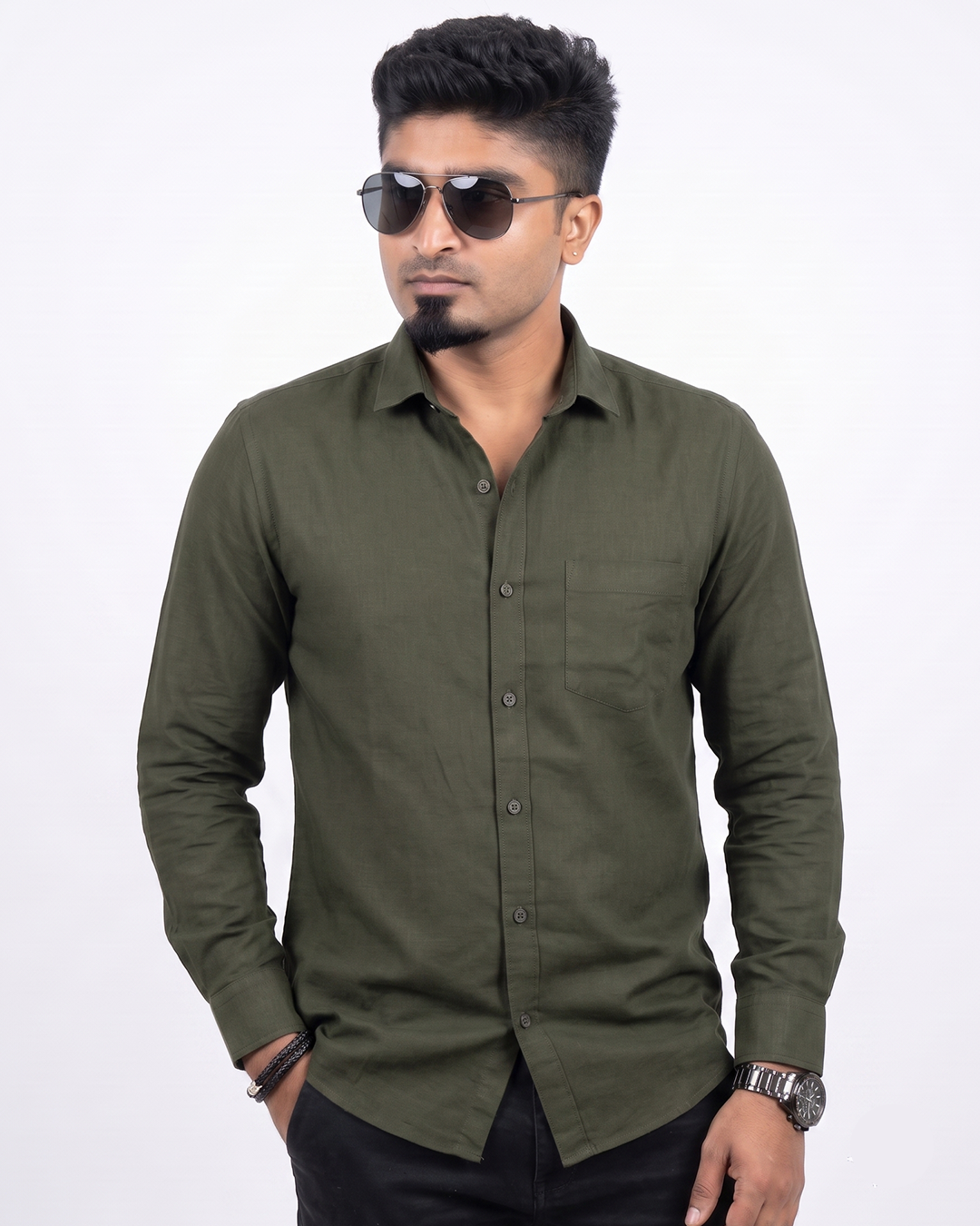 Deep Olive Full Sleeve Shirt