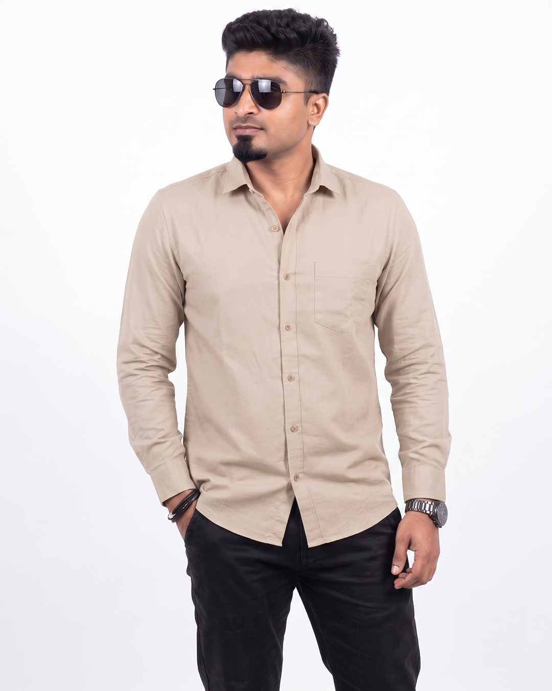 Warm Beige Full Sleeve Shirt