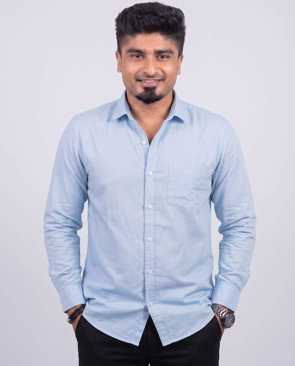 Ice Blue Full Sleeve Shirt