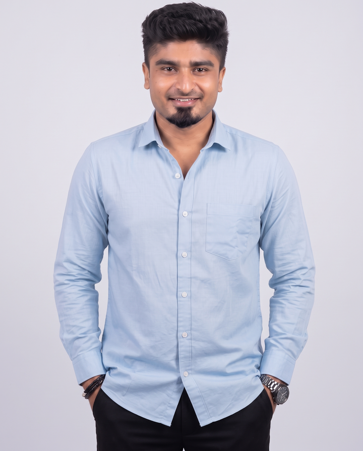 Ice Blue Full Sleeve Shirt