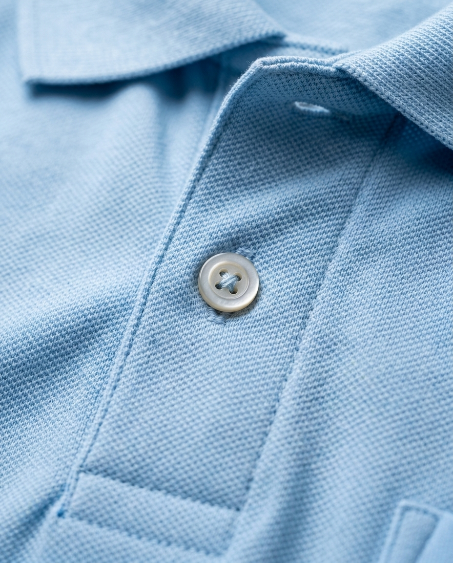 PL008 Sky Blue 100% Cotton Polo T-Shirt