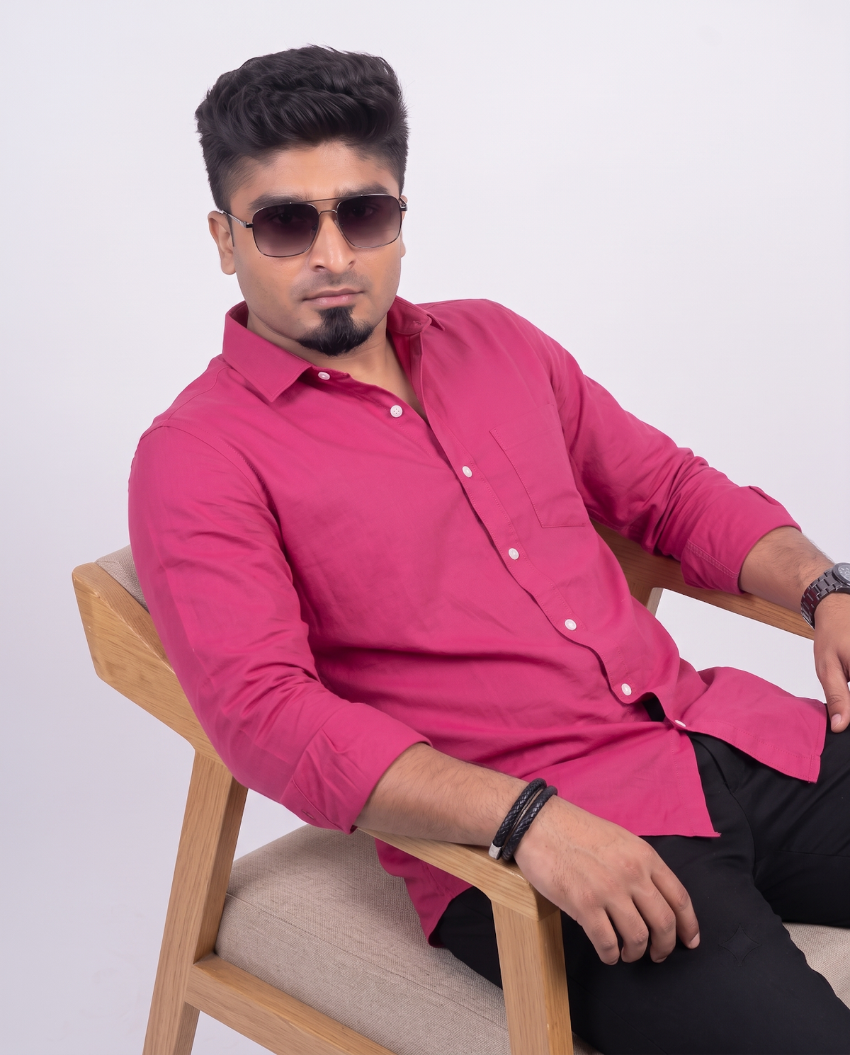 Velvet Magenta Full Sleeve Shirt