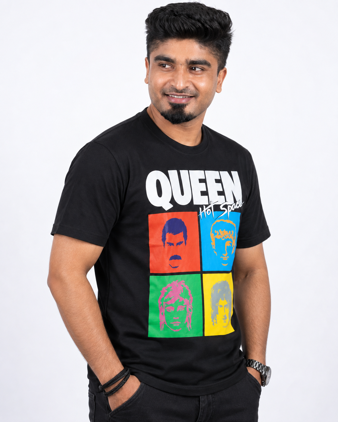 RHS67 Queen Hot Space Round Neck Half Sleeve