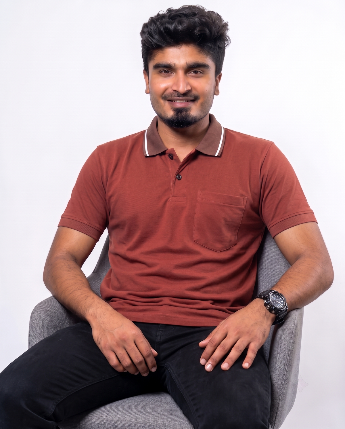PL019 Brick Red 100% Cotton Polo T-Shirt