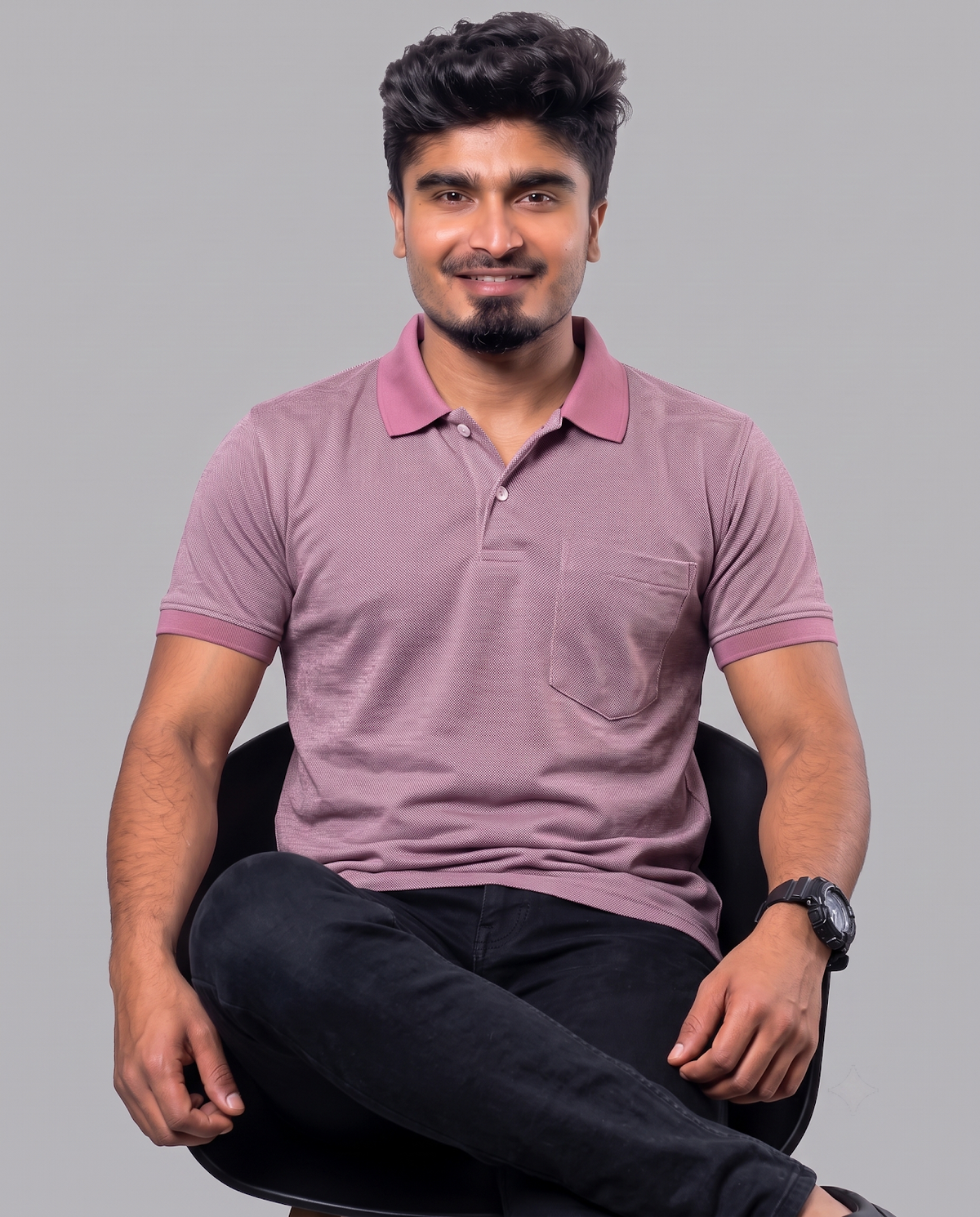 PL024 Violet 100% Cotton Polo T-Shirt