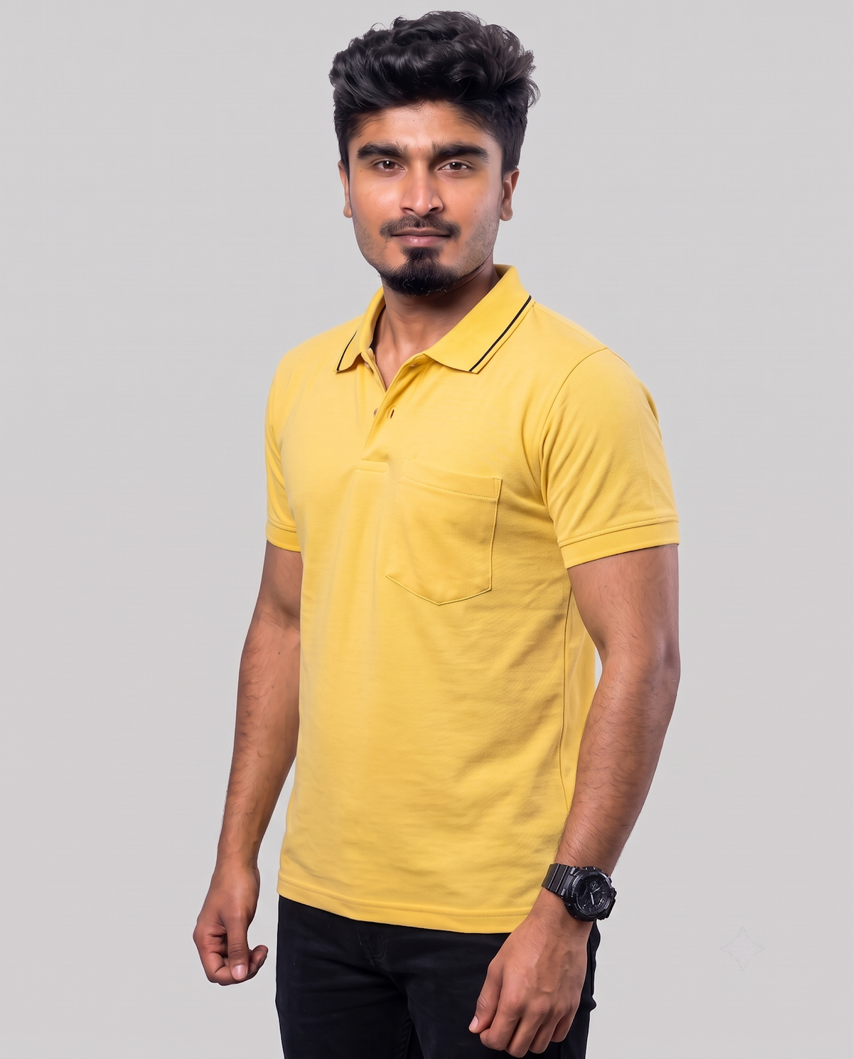 PL017 Dark Yellow 100% Cotton Polo T-Shirt