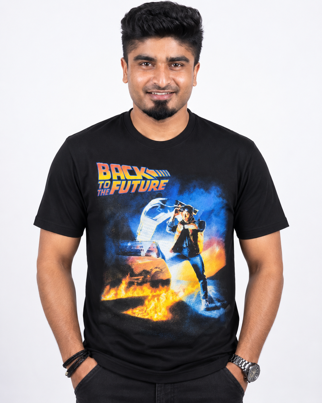 RHS73 Back To The Future Round Neck Half Sleeve