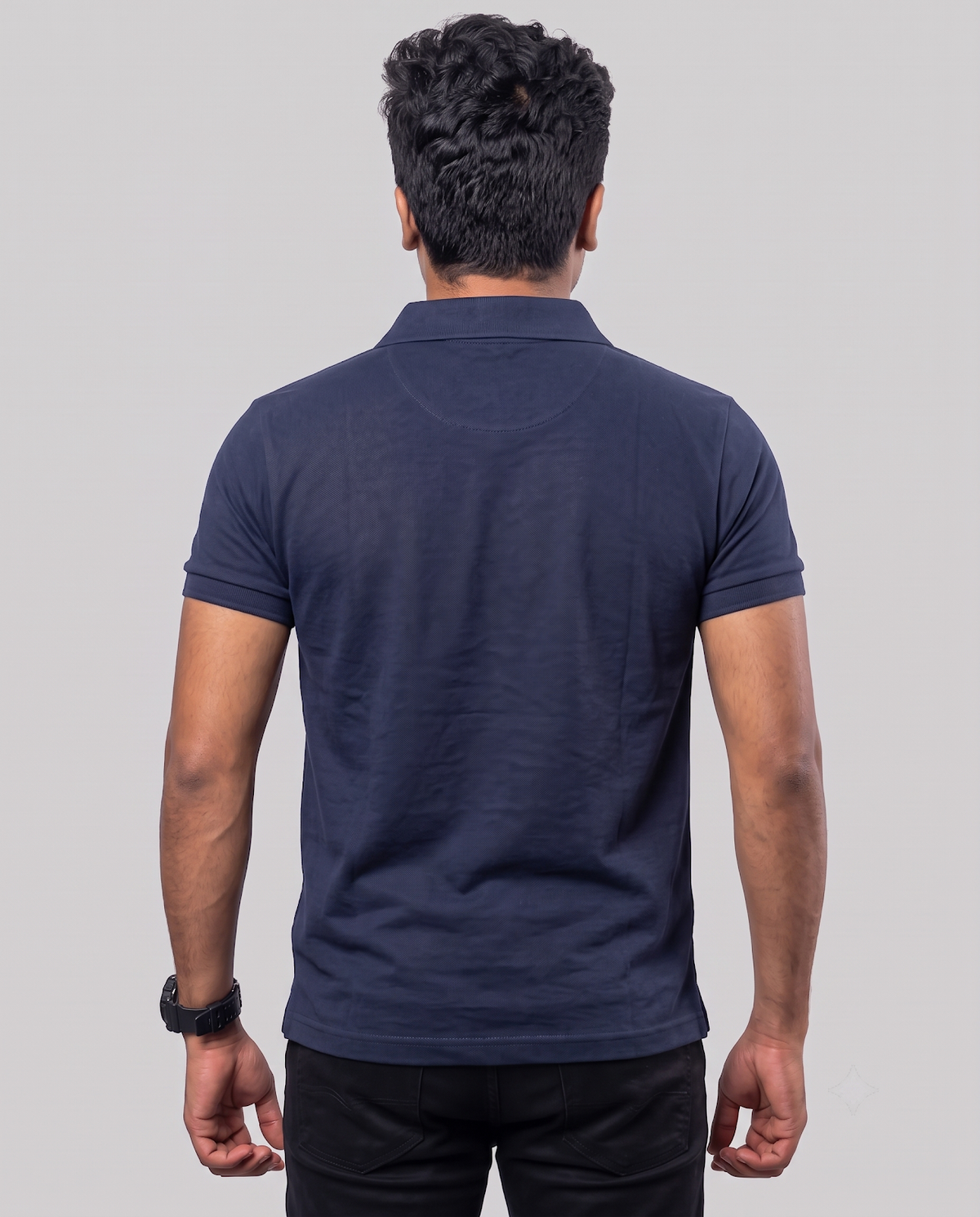 PL002 Dark Blue 100% Cotton Polo T-Shirt