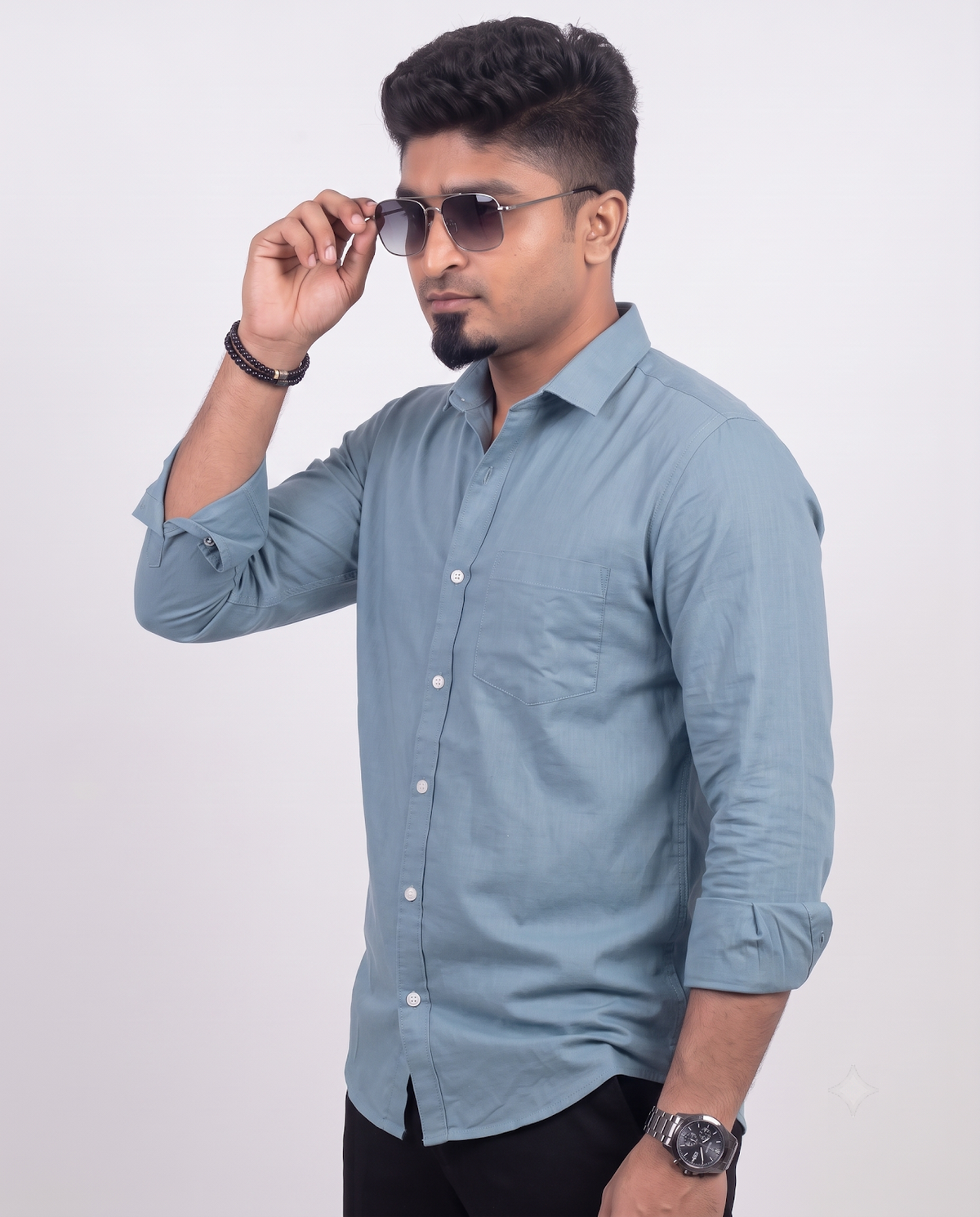 Powder Blue Full Sleeve Shirt