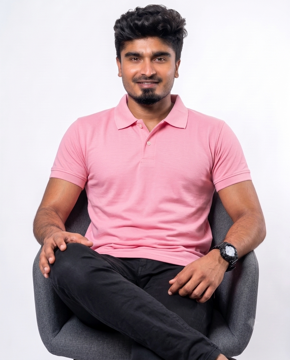 PL015 Deep Rose 100% Cotton Polo T-Shirt