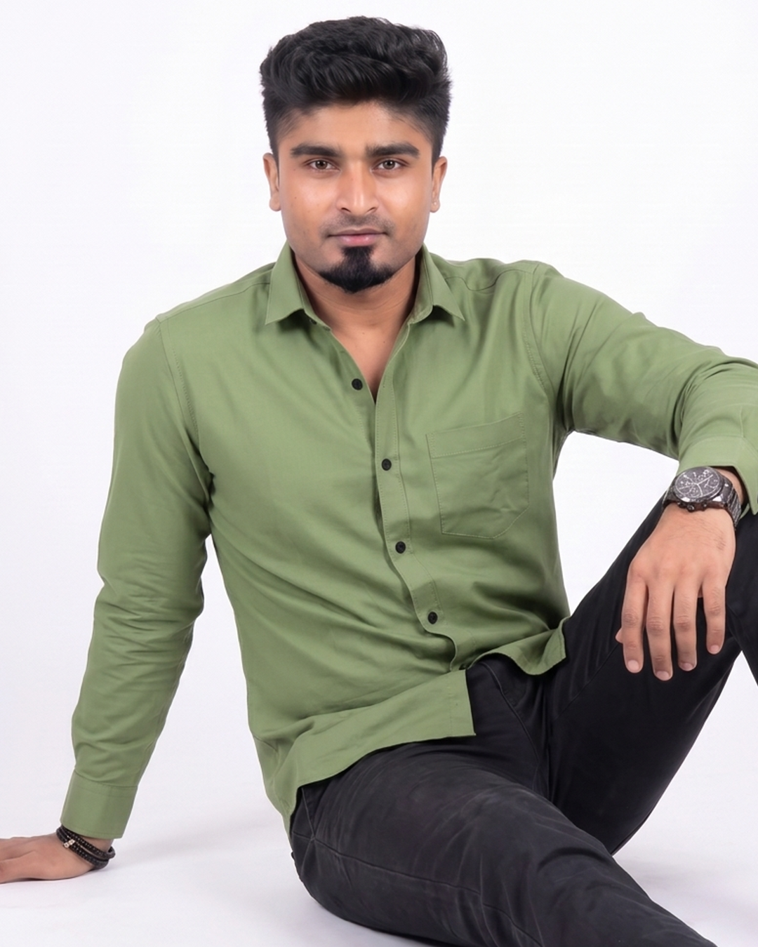 Olive Green Full Sleeve Shirt