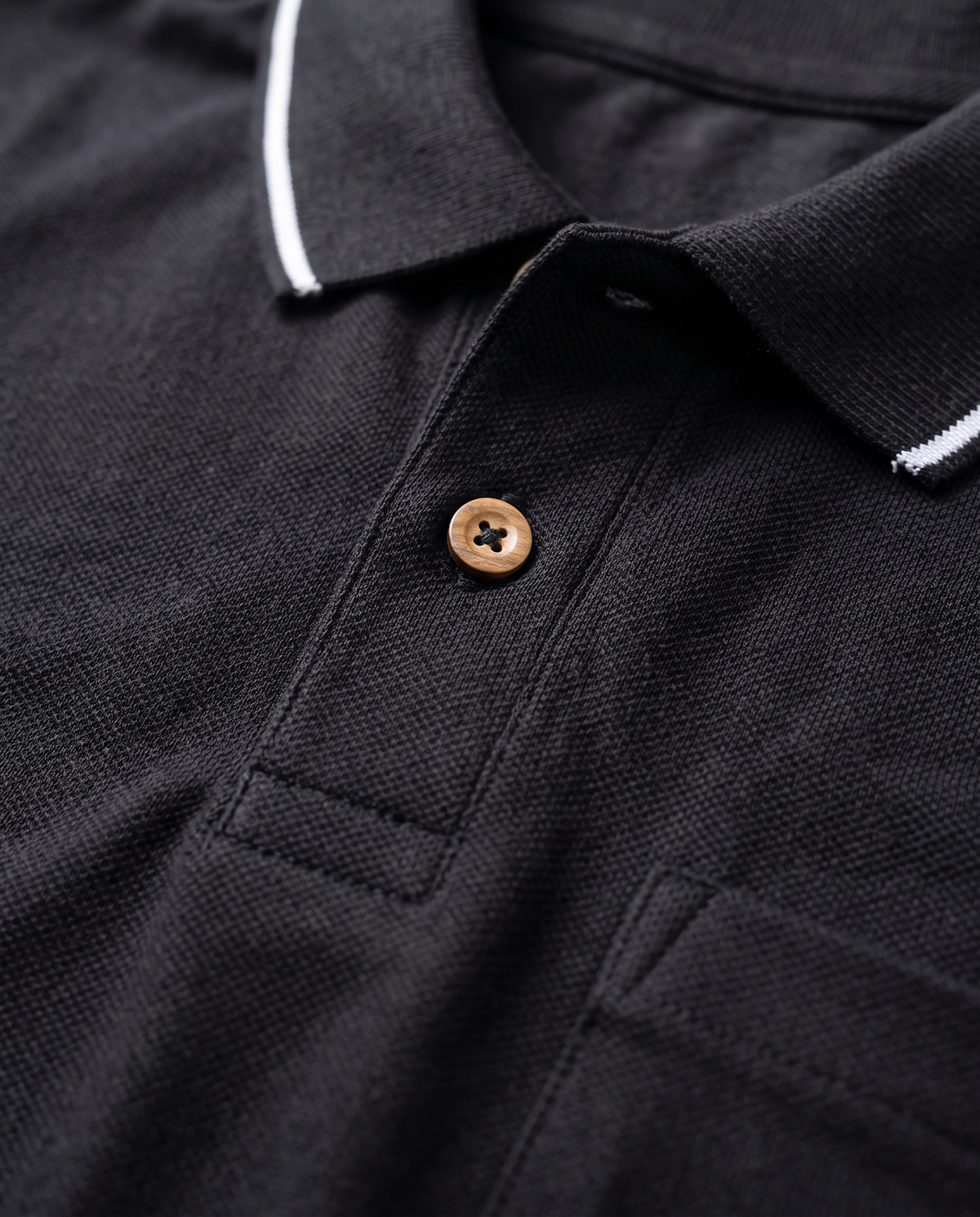 PL004 Black 100% Cotton Polo T-Shirt