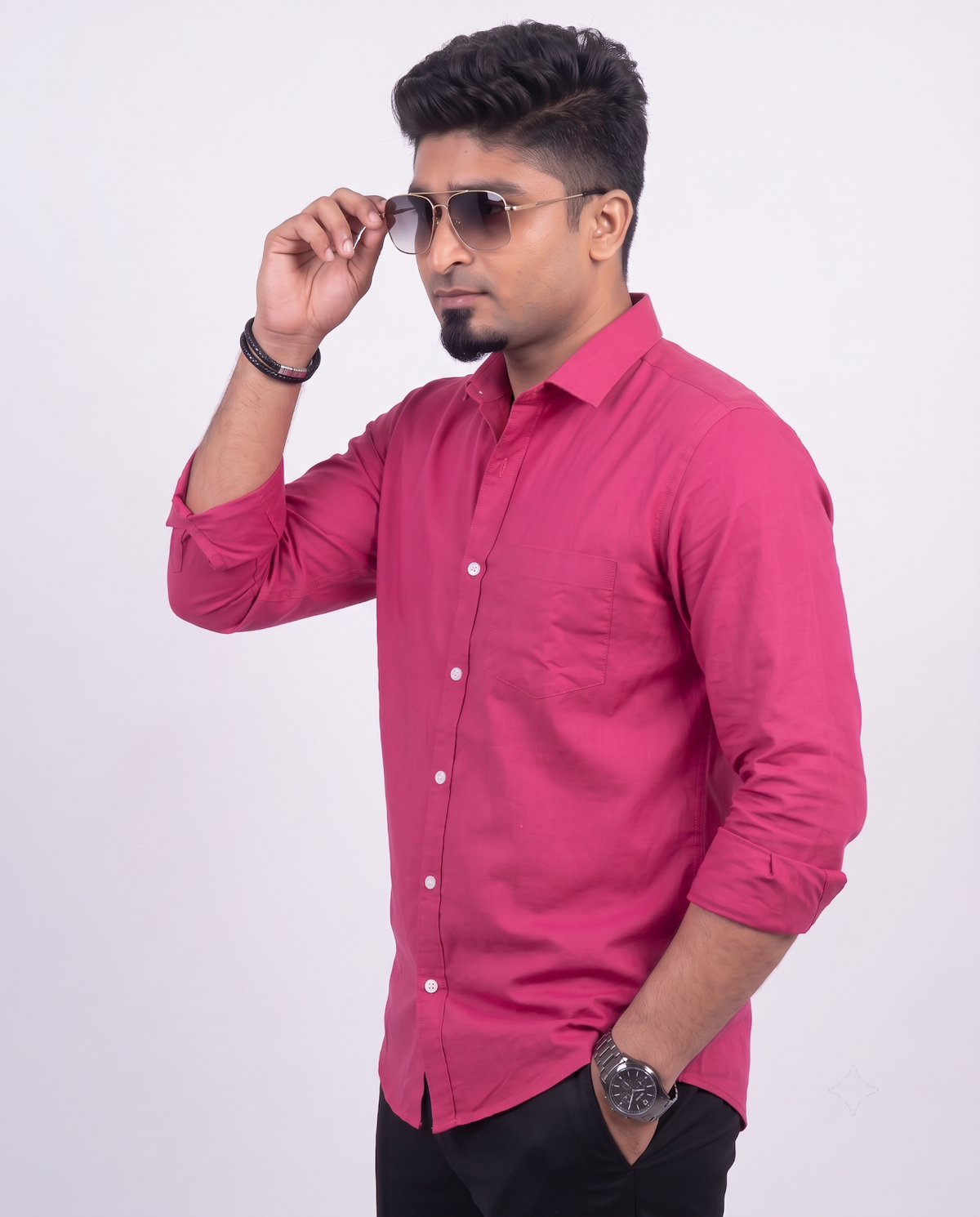 Velvet Magenta Full Sleeve Shirt