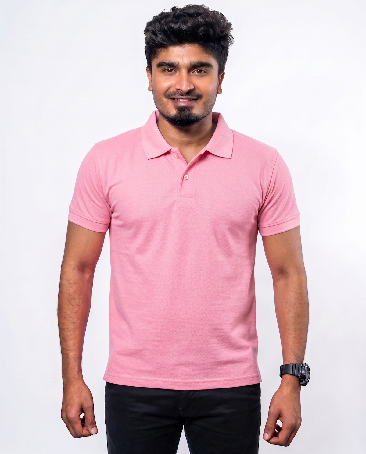 PL015 Deep Rose 100% Cotton Polo T-Shirt