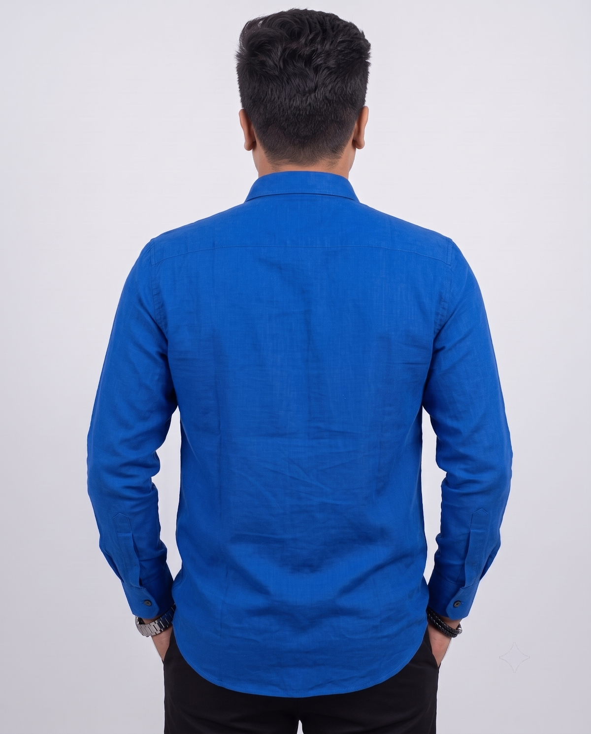 Royal Blue Solid Full Sleeve Shirt