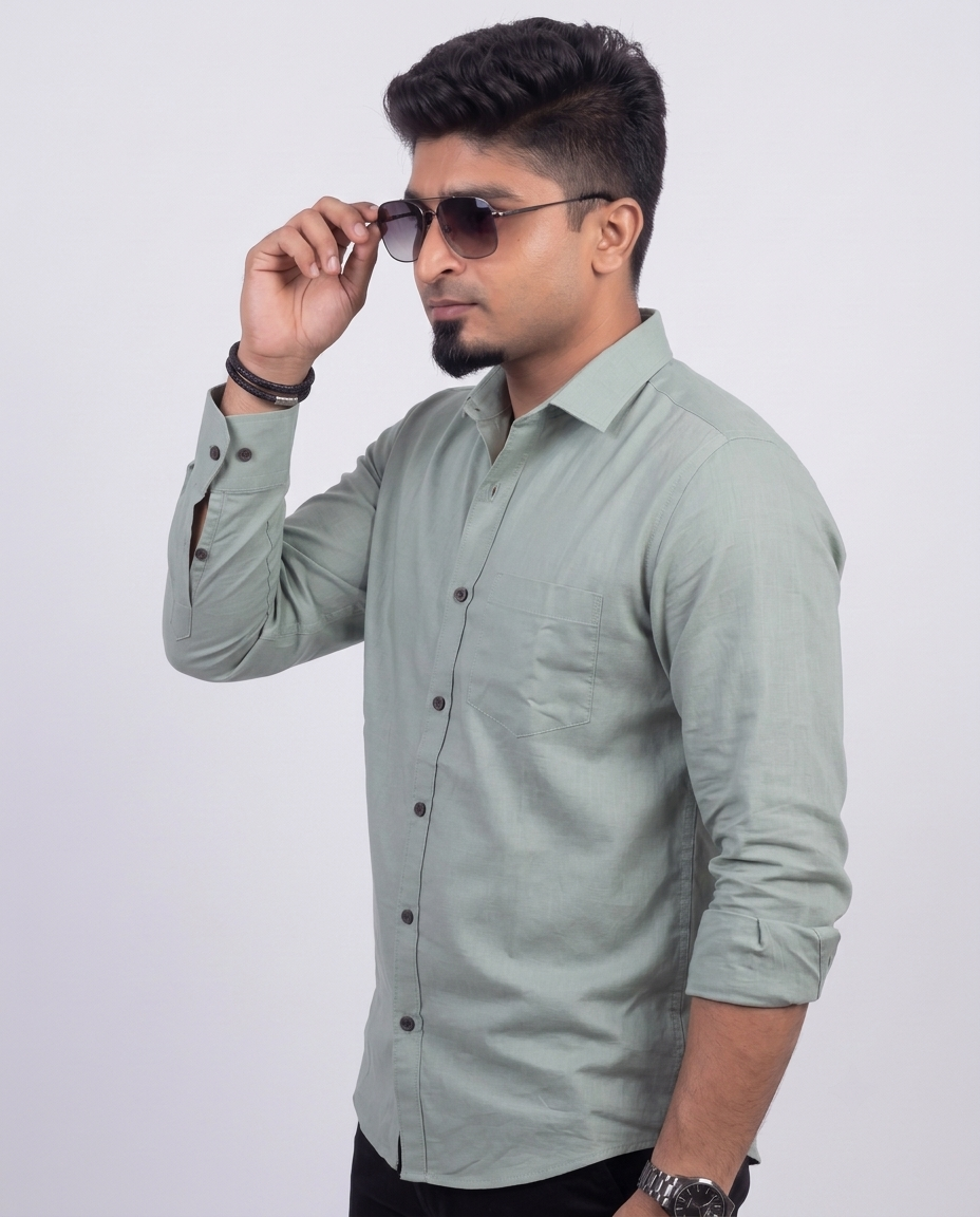 Sage Silver Full Sleeve Shirt