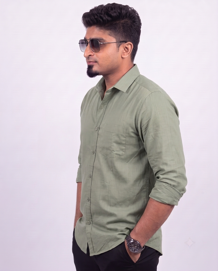 Sage Green Full Sleeve Shirt