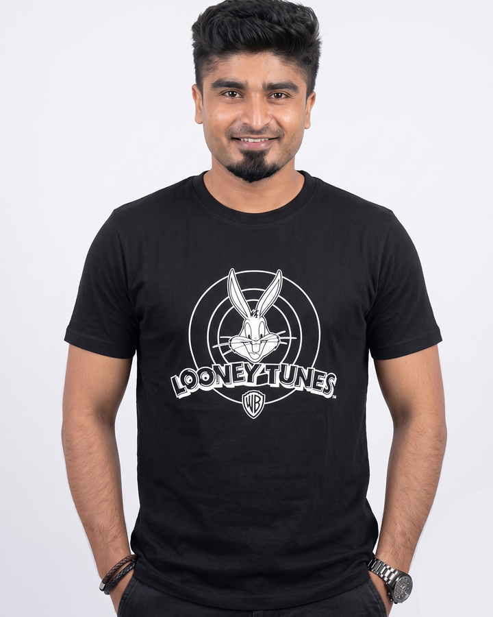 RHS61 Rabbit-Black Round Neck Half Sleeve