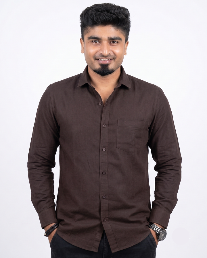 Coffee Brown Full Sleeve Shirt