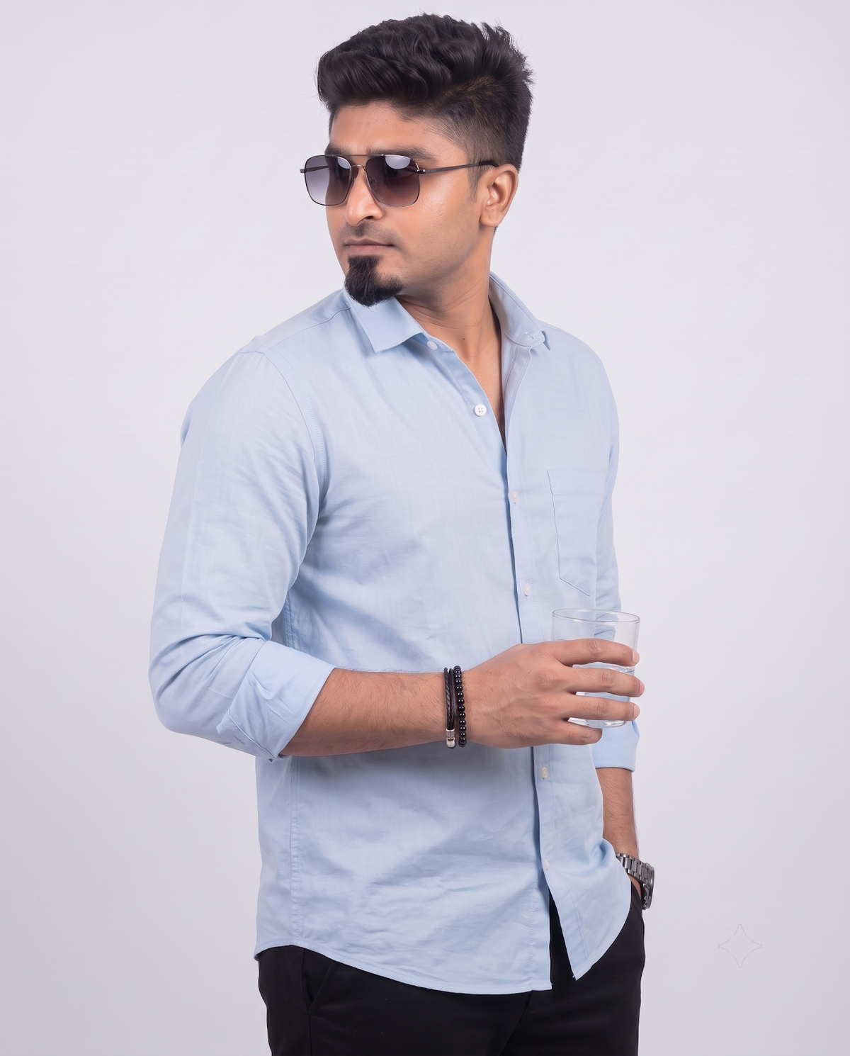 Ice Blue Full Sleeve Shirt