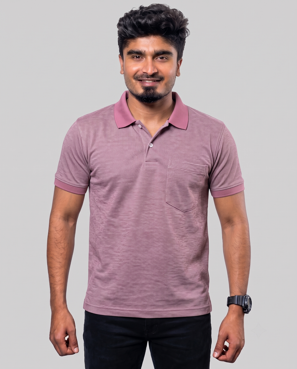 PL024 Violet 100% Cotton Polo T-Shirt
