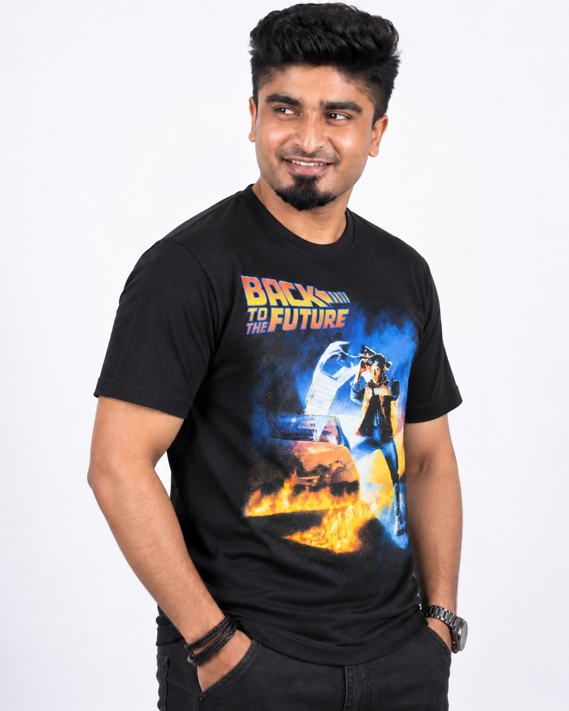 RHS73 Back To The Future Round Neck Half Sleeve