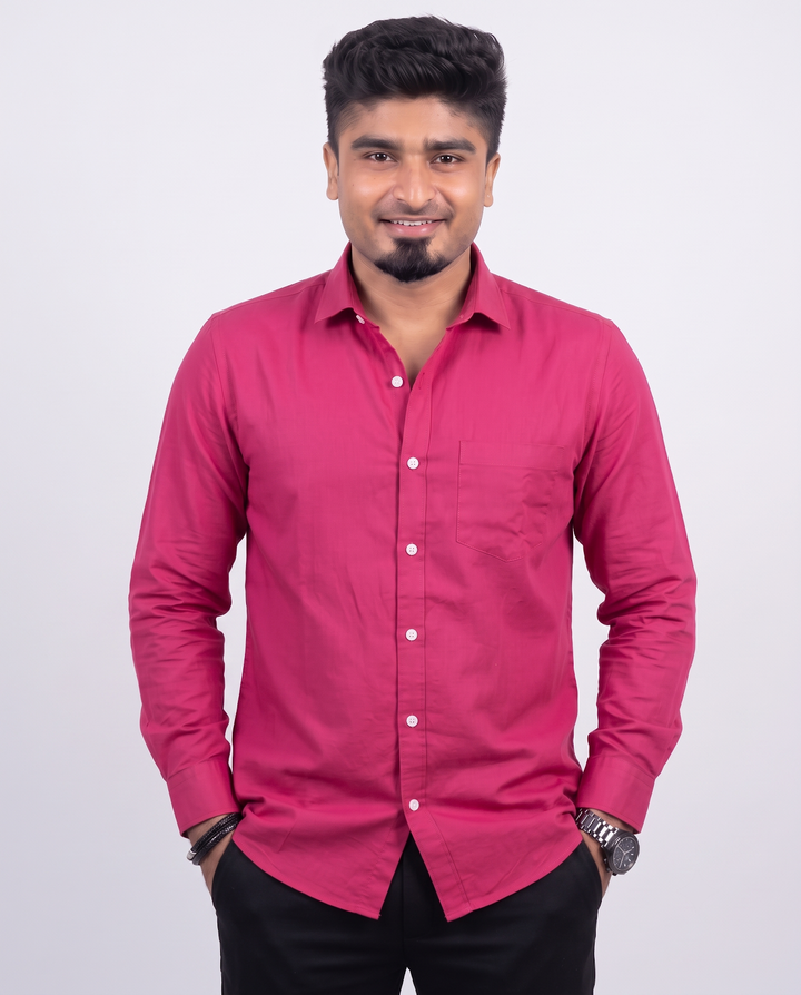 Velvet Magenta Full Sleeve Shirt