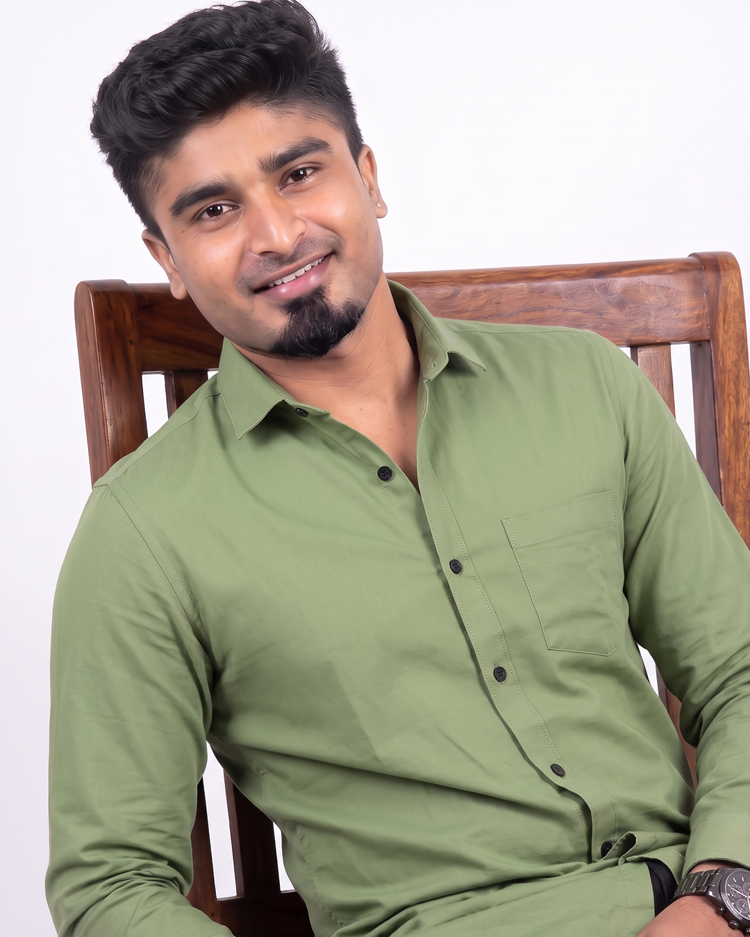 Olive Green Full Sleeve Shirt