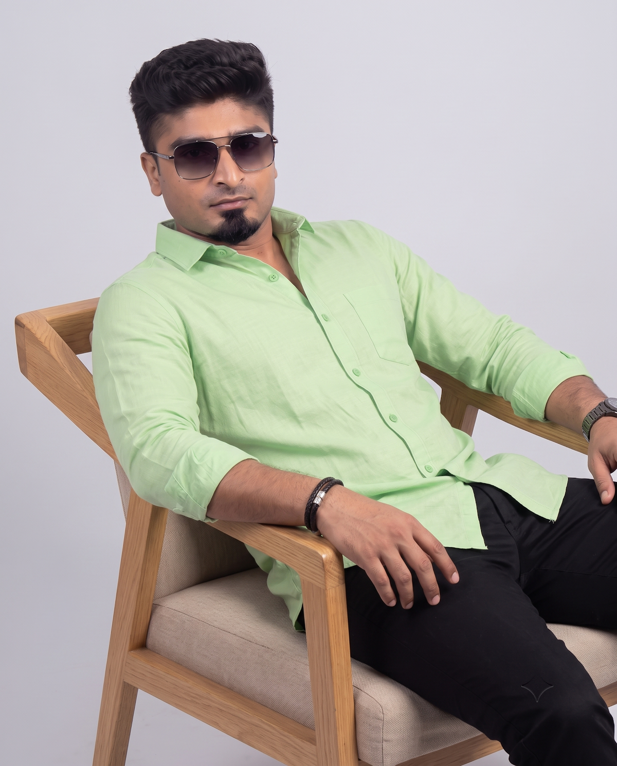 Celadon Mist Full Sleeve Shirt