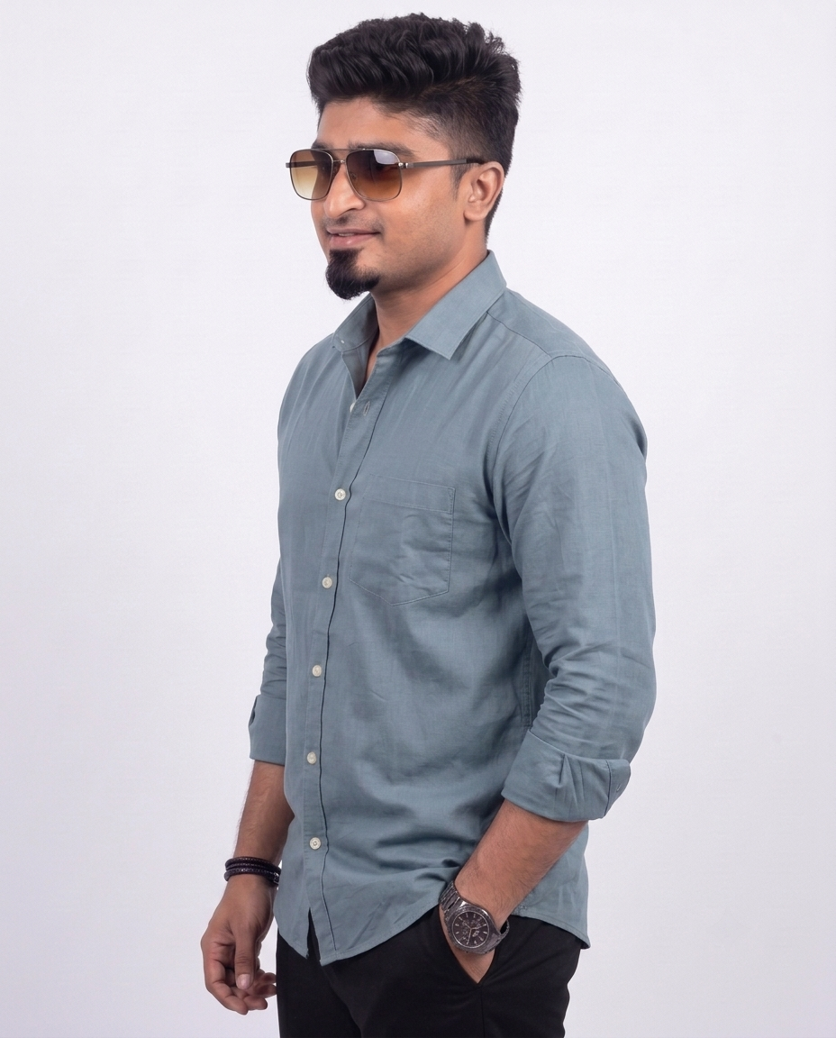 Slate Blue Full Sleeve Shirt