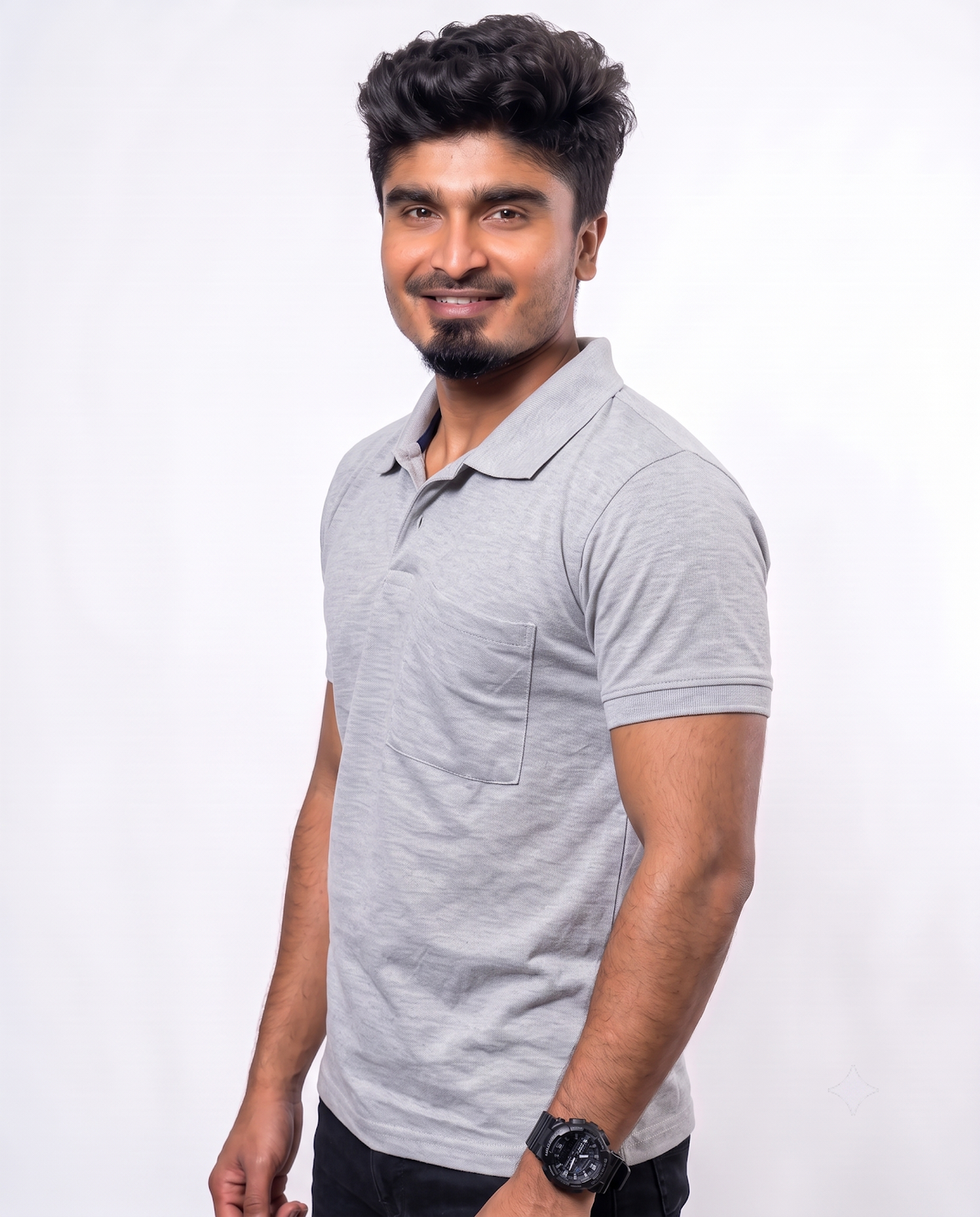 PL005 Charcoal Grey 100% Cotton Polo T-Shirt